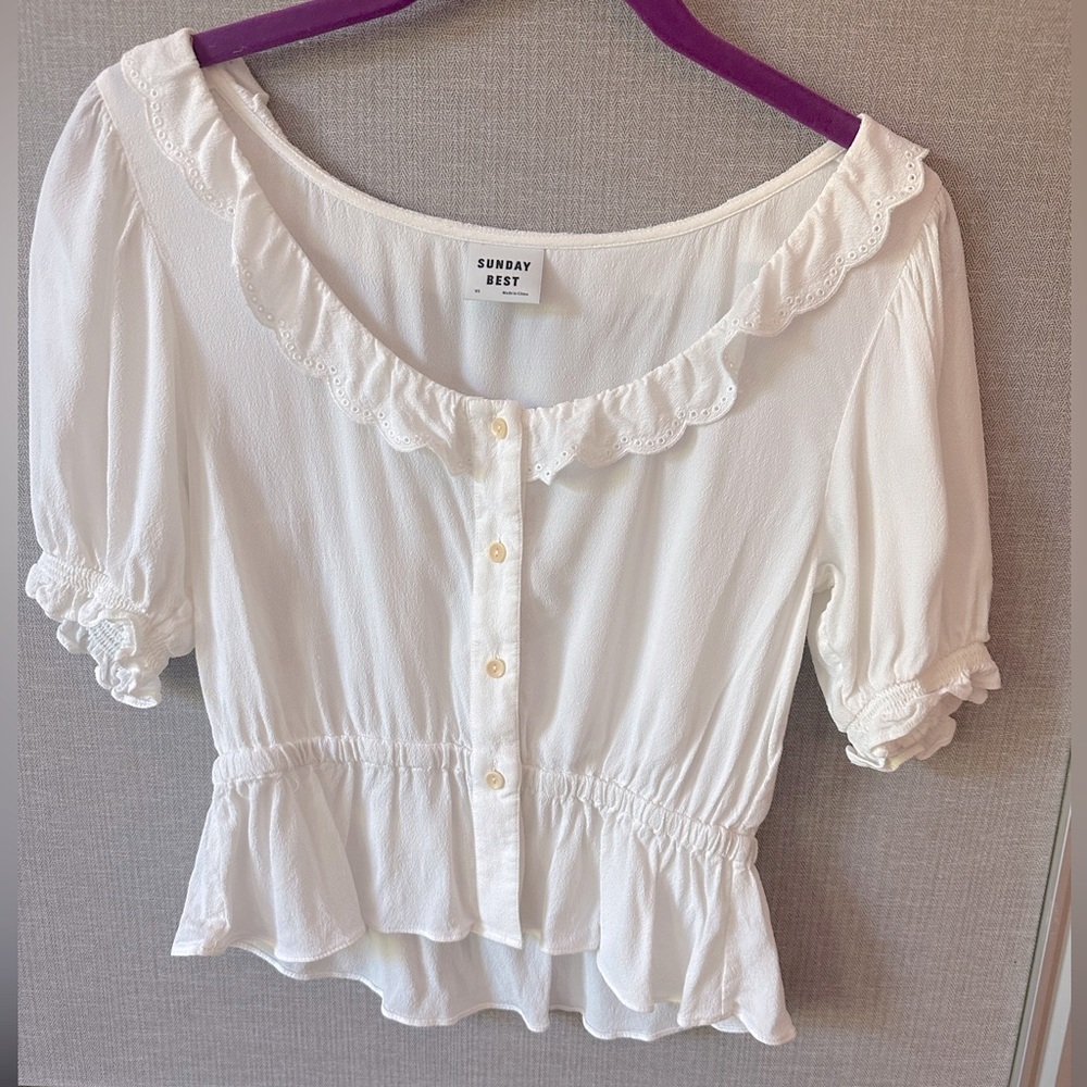 Sunday Best X Aritzia Ruffle Blouse